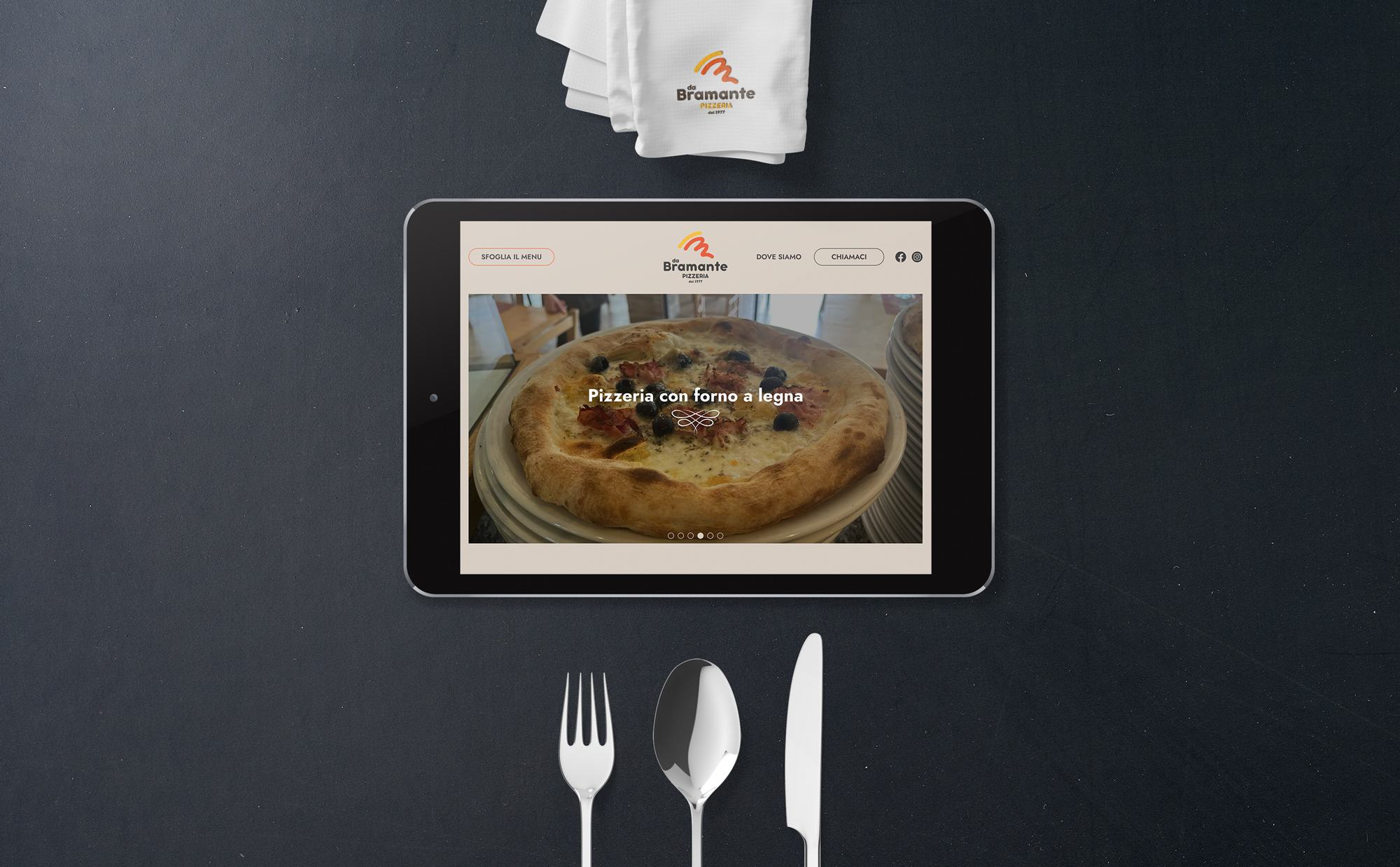 Da Bramante pizzeria - website