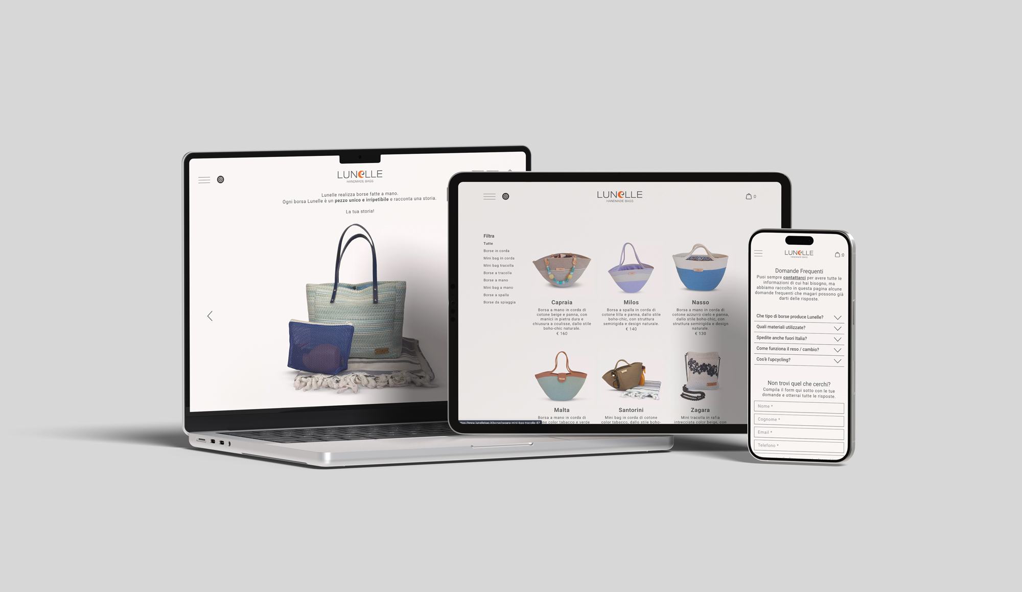 Lunelle Bag Website
